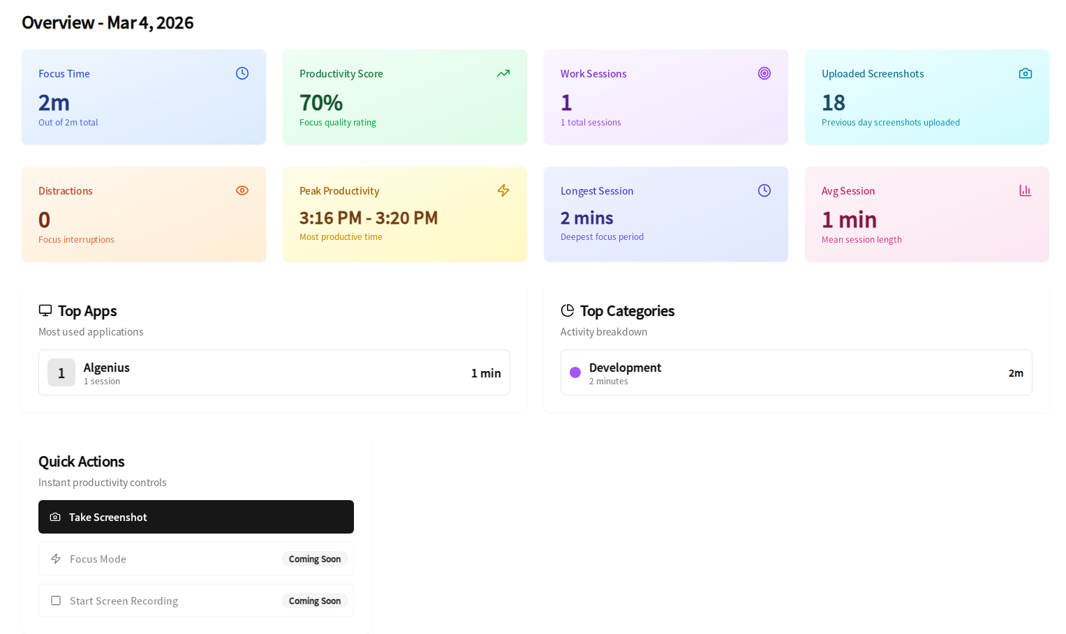 Dashboard Overview